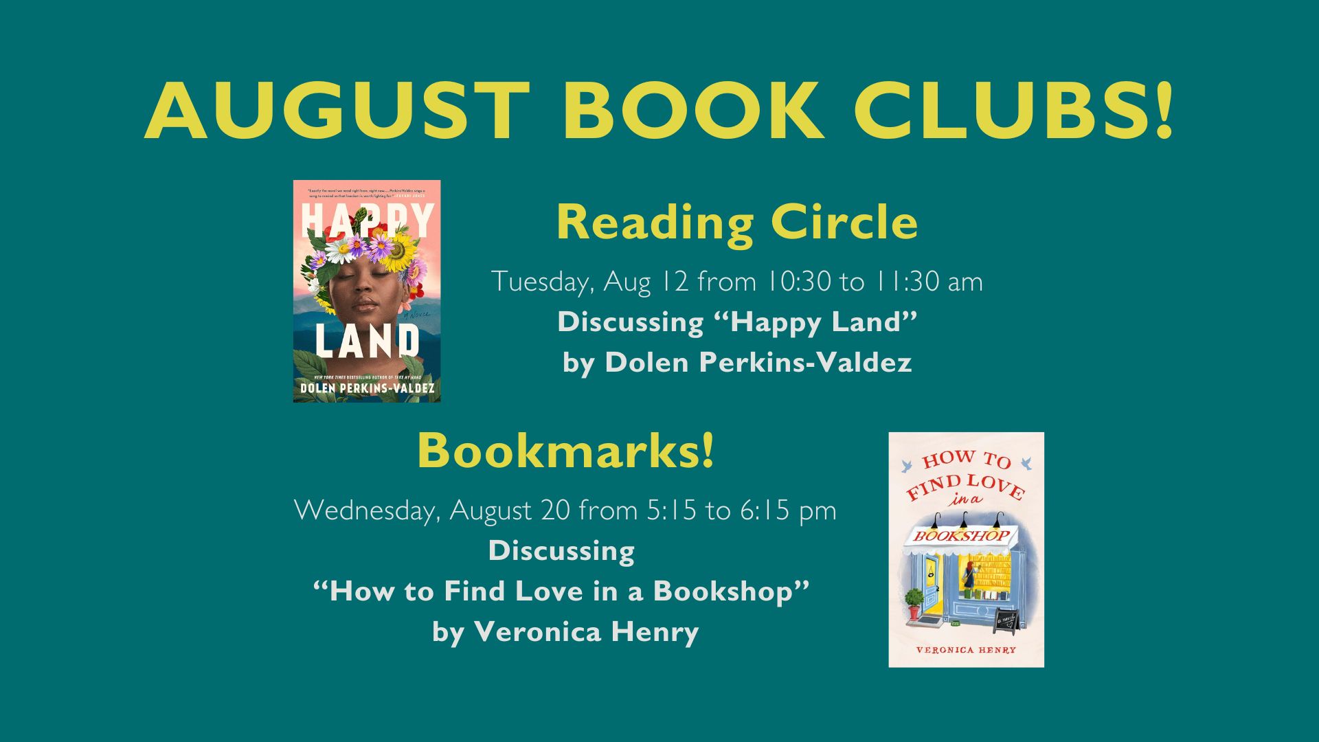 book clubs august